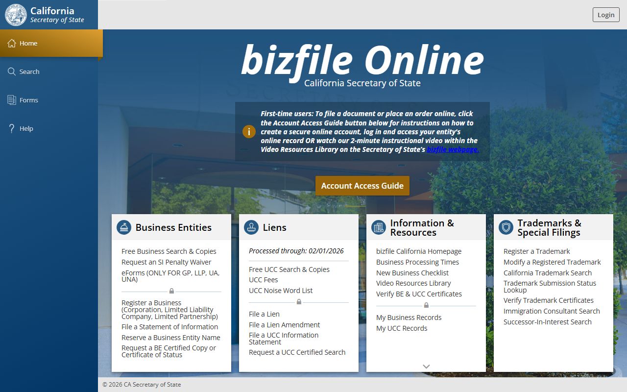 California bizfile business search for people records